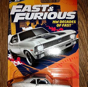 Hot wheels '70 Chevrolet Nova SS Fast and furious HW DECADES OF FAST