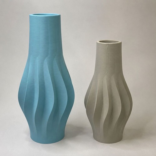 Minimal decorative vase set 3D printed, small and large, made to order