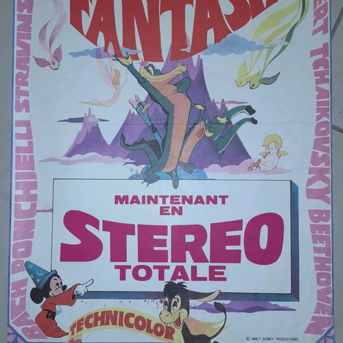 Fantasia Walt Disney poster rare collectible like new