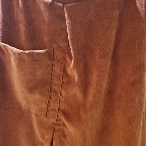 Midi corduroy skirt like new, orange, Aitheras Clothing
