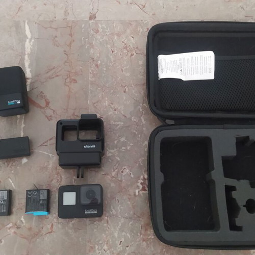 GoPro HERO7 Black camera like new with Mic Adapter and accessories