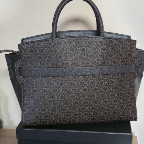 Calvin Klein leather handbag like new, black and brown