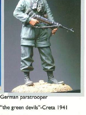 German Paratrooper Green Devil Crete 1941 Metal Figure New