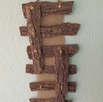 Handmade wall stand for keys from tree bark new