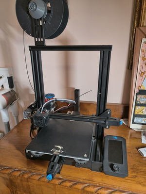 3D εκτυπωτής Ender 3v2 αναβαθμισμένος μεταχειρισμένος με CR Touch και αλουμινένιο feeding sprocket