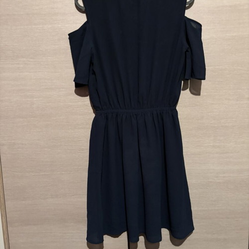 Molly Bracken Navy Cold Shoulder Dress size S like new