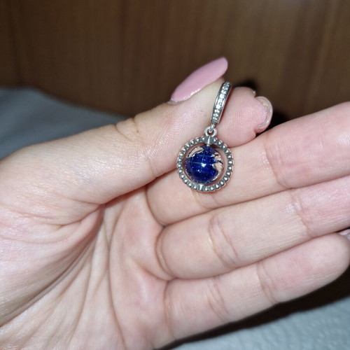 Pandora Charm Globe 925 new, blue