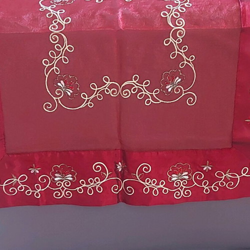 Tablecloth new, deep burgundy, 55x55 cm