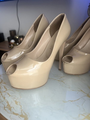 High Heels beige, like new, size 38
