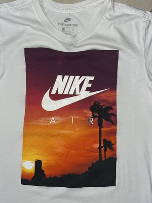 Nike Air T-Shirt with Sunset Palm Print, Size S