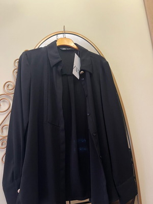 Zara μαύρο πουκάμισο καινούργιο, elegant minimal