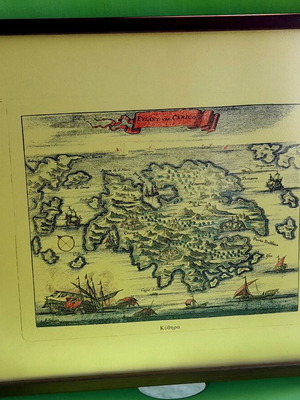 Eylant Van Cerigo Kythera map print with frame