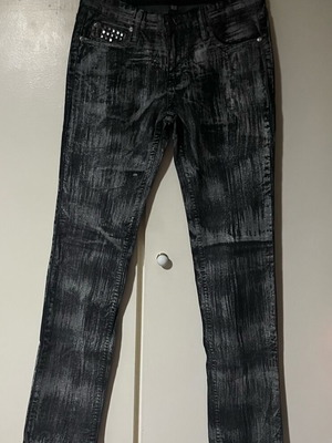 Jean jeans with silver glitter, size 40, like new