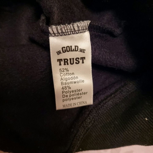 Hoodie kids new In Gold We Trust black for 10-12 years