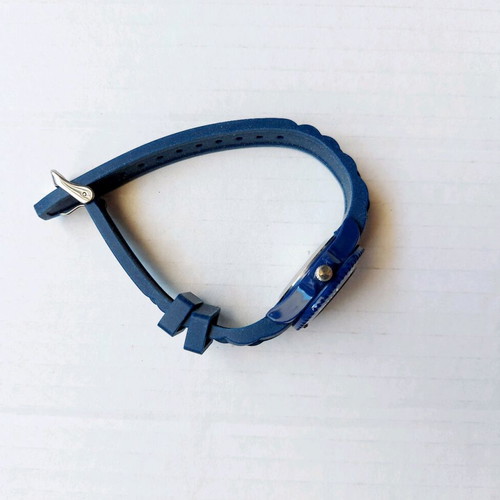 Blue women's watch with silicone strap new