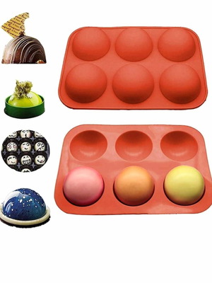 Silicone mold for cupcakes and chocolate bonbons Zola new, 6 cavities