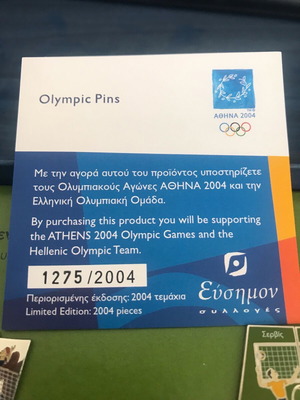 Συλεκτικη συλλογή καρφιτσών Ολυμπιακοί αγώνες Αθήνα 2004