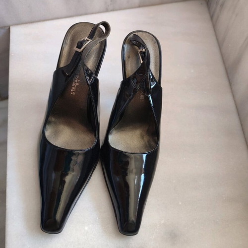 Chaniotakis black patent leather women's pumps size 36 like new