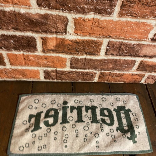 Perrier bar towel used, old