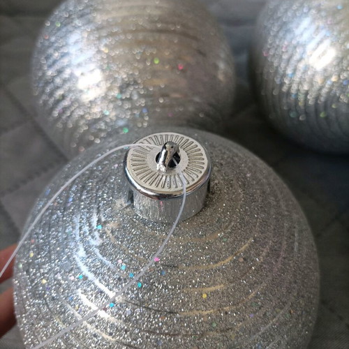 Christmas balls used, pack of 17, silver color