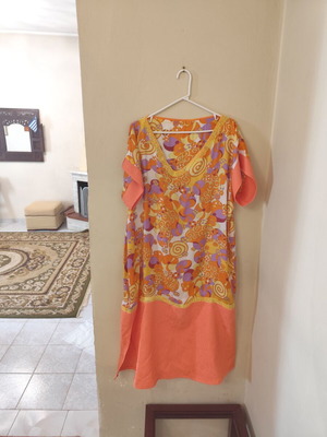 Emprime dress like new, synthetic fabric, colorful