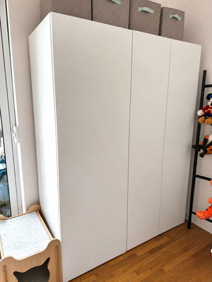 IKEA PLATSA wardrobe with 3 doors FONNES, like new, white
