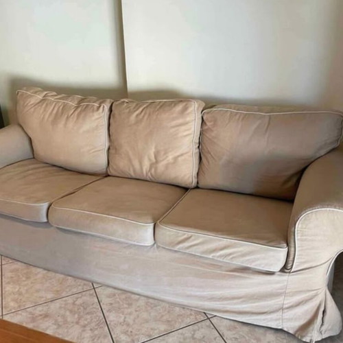 IKEA EKTORP three-seat sofa beige like new