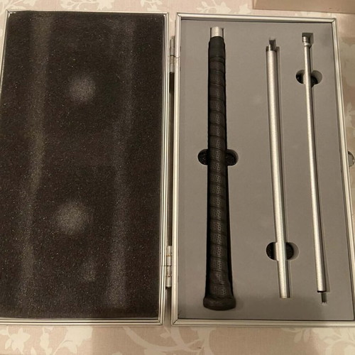 Office Golf Set in Aluminum Case used
