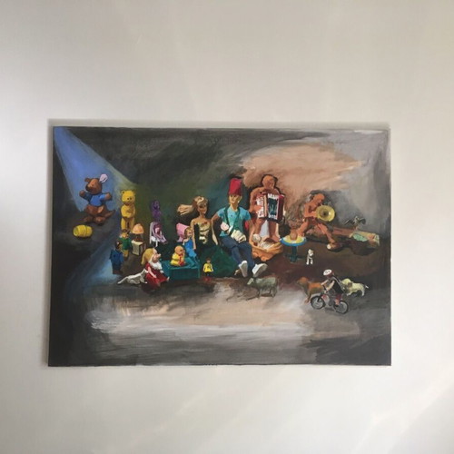 Painting new titled "In the World of Toys"