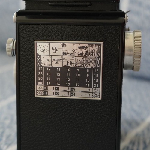 Rolleicord Va used with meter and mask for 6-4.5