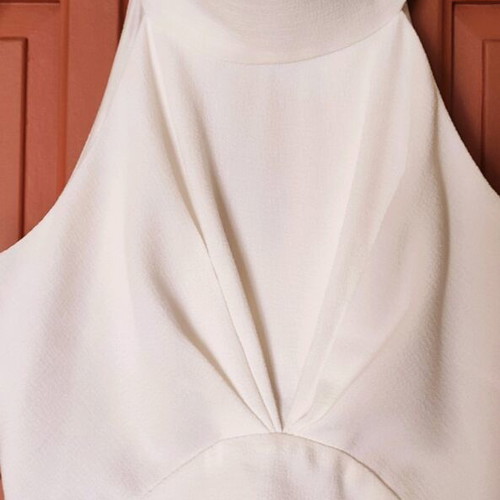 Neckholder top BSB like new, ivory, size 40