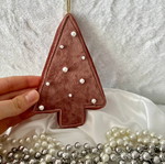 Handmade designer textile Christmas trees for hanging, new