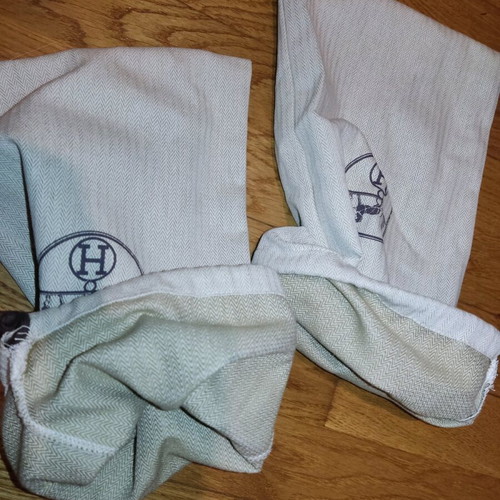 Hermes 2 new dust bag cases for bag or shoes