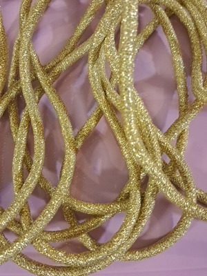 Gold color cord 9mm, 4.5 meters, new