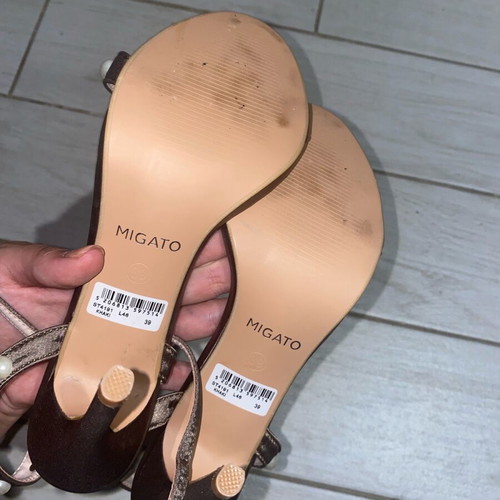 High-heeled sandals Migato new, size 39