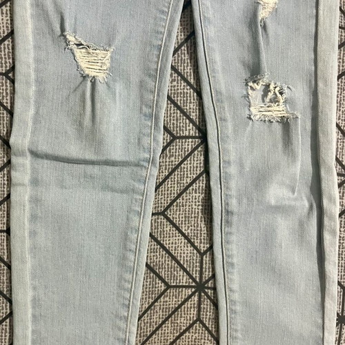 Benetton girls' light blue jeans with decorative rips