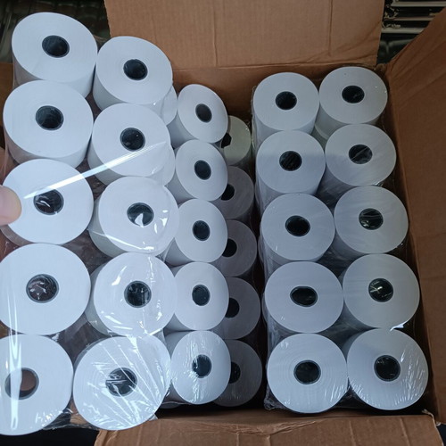 Thermal cash register paper roll P28xD50mm 25m new, pack of 60 rolls