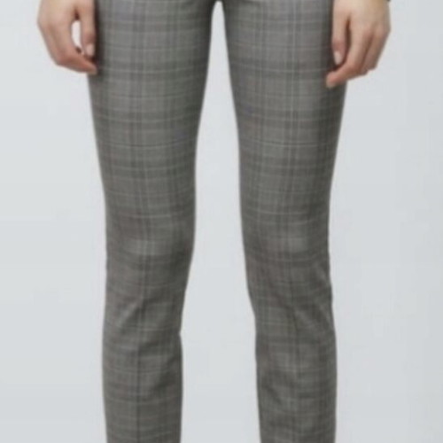Zara checked black and white mid-length pants size XS like new