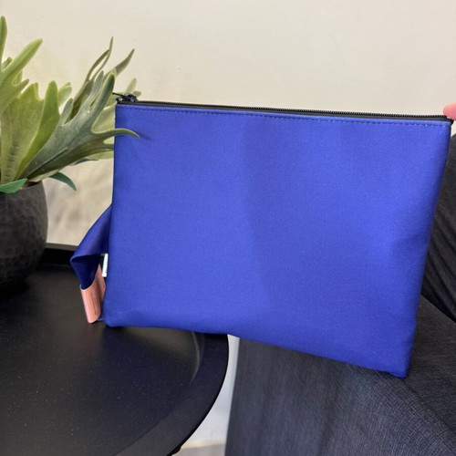 Blue Handbag Clutch New With Handle