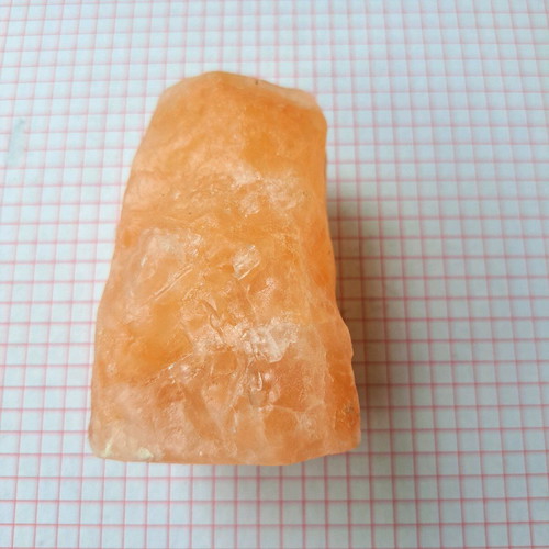Golden calcite used mineral stone 364g, 9x5x5 cm