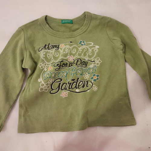 Benetton girls' long sleeve tops like new, pack of two, 18 months