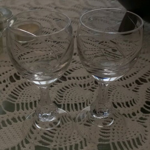 Klingenbrunn kristallglas liqueur glasses new, set of 2