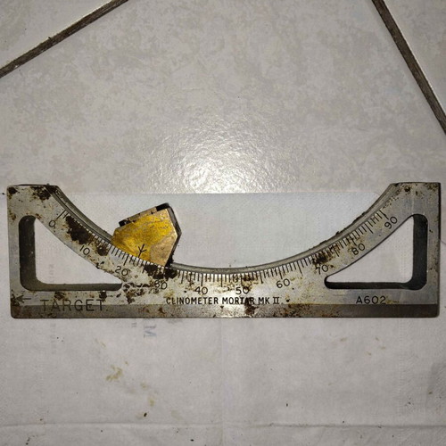 Clinometer Mortar Mk II British WWII military aiming instrument used