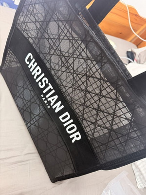 Dior Beauty Black Tote Bag unused, velvet texture