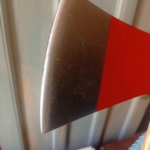 Small hand axe with wooden handle like new