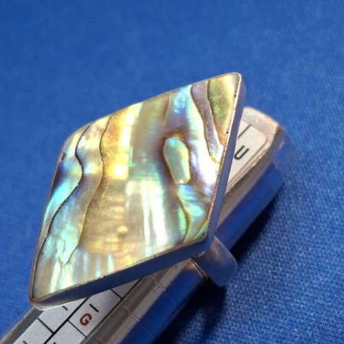 Silver ring with 925 stamp, adjustable