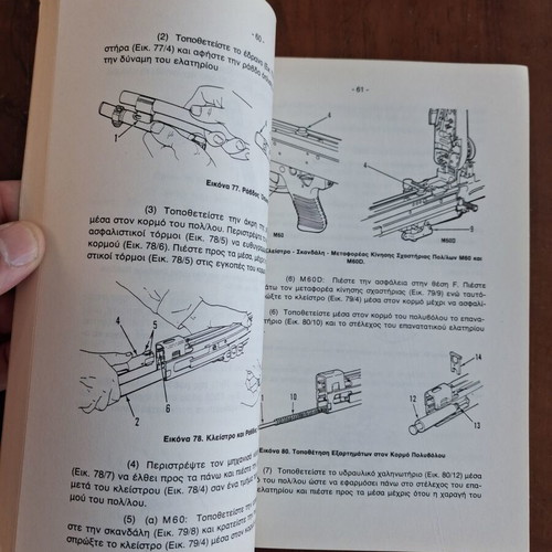 Technical Manual for Machine Guns 7.62 mm M60 - M60D like new