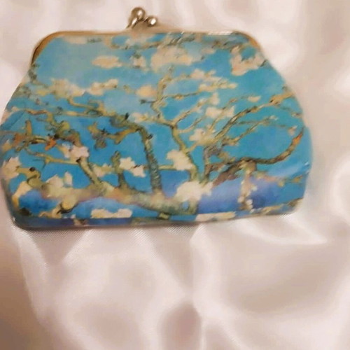 Van Gogh Almond Blossoms Coin Purse new, blue multicolor