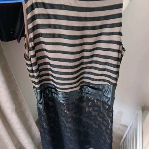 Raxevsky Catwalk Dress Used, Black and Brown, Size L