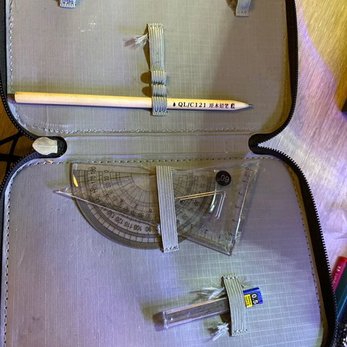 Pencil case like new with gift contents